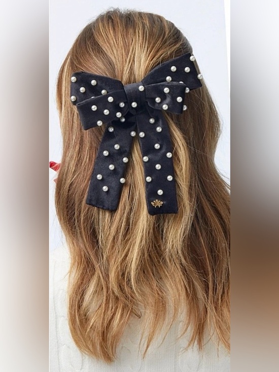 Lele Sadoughi Accessories - LELE SADOUGHI Women's Pearl
Embellished Antoinette Bow Barrette